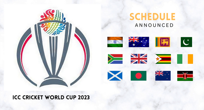 ICC Cricket World Cup 2023 Schedule announced